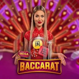 Mega Baccarat logo by Pragmatic Play at Pino Casino