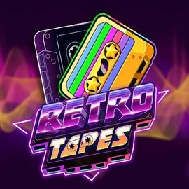 Retro Tapes slot logo by Push Gaming at Pino CasinoRetro Tapes